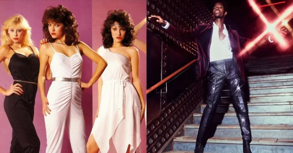 Vintage Outfit Idea - The 1980s Glam. 3 Women and a Man