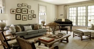 Vintage-Room-Ideas - Bedford Vintage Colonial Style living room