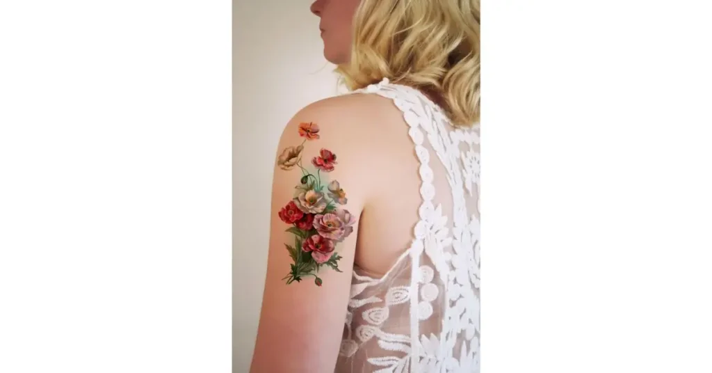 Old School European Style Vintage Tattoo with flower