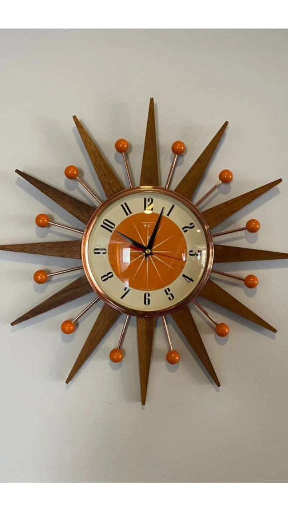 Best Vintage Gifts - 70s sunburst clock