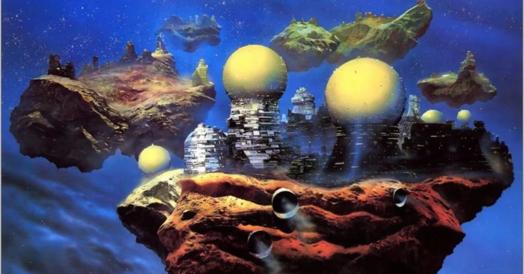 vintage sci-fi art from Chris Foss, the face of retrofuturistic spaceship art