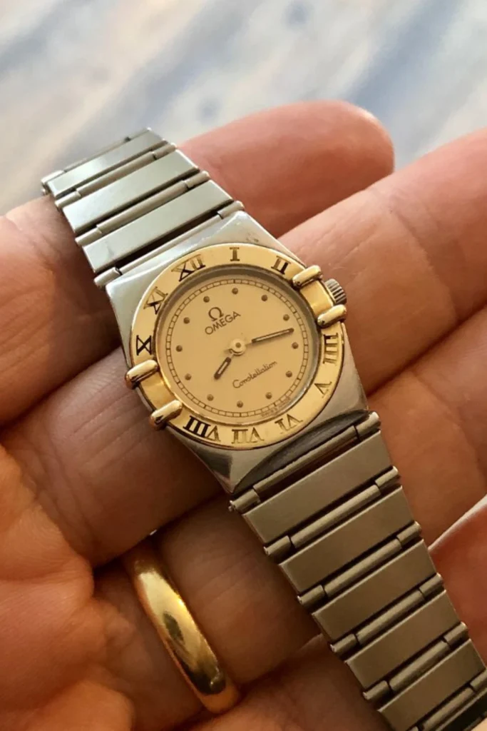 Omega Constellation Quartz two tone gold steel women’s vintage watch
