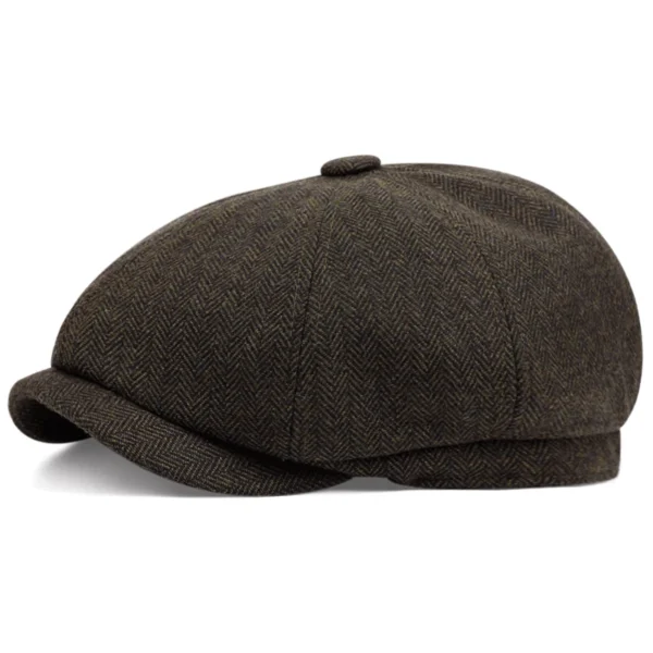 kf S0fd8290875d64d95838fbe9f59f18ffaU 2023 new men s autumn winter warm newsboy hat Ivy driving hat