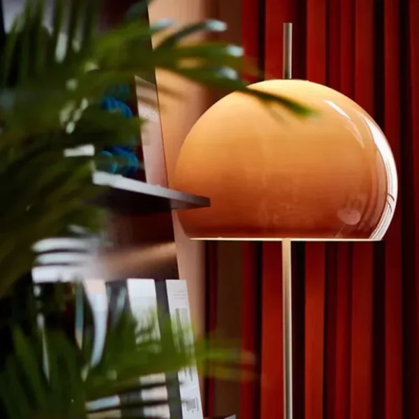 kf S2ca2e156cd45419da52a498ff20f1851z LED Living Room Retro Glass Table Lamp Gradient Orange Bauhaus Mushroom Floor Lamp Living Room Bedroom