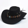kf S8d072a7418614eb18563bcfe08ecc8baG Vintage Big edge Western Cowboy Hats for Men Women Artificial Suede Gentleman Cowgirl Jazz Hat Sombrero