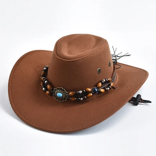 kf S9803933982954f8aa32e8b7f05e9a1efh Vintage Big edge Western Cowboy Hats for Men Women Artificial Suede Gentleman Cowgirl Jazz Hat Sombrero