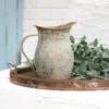 kf Se703f55e596d40f0bd4ed01421c624cbf Rustic Shabby Chic Vase Vintage Galvanized Flower Vase Metal Vintage Vase French Style Farmhouse Decorative Pitcher