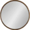 kf Sf226a3d3aafd4b8cba84404ca48be435v Kate and Laurel Hutton Round Decorative Wood Frame Wall Mirror 30 Inch Diameter Natural Rustic mirrors