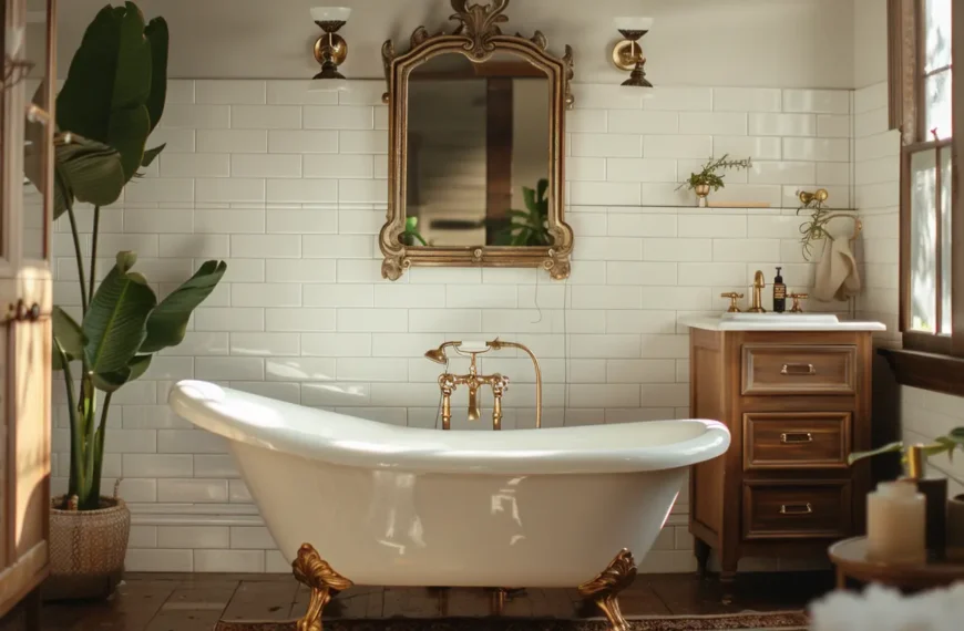 modern vintage bathroom decor