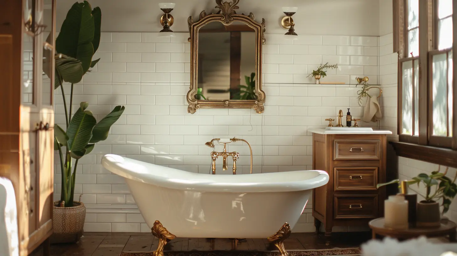 modern vintage bathroom decor